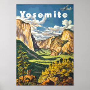 Pôster Yosemite Travel Art (Vector)