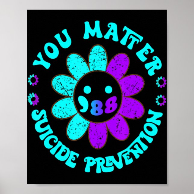 Poster You 988 Suicide Prevention Awareness Daisy  (Frente)