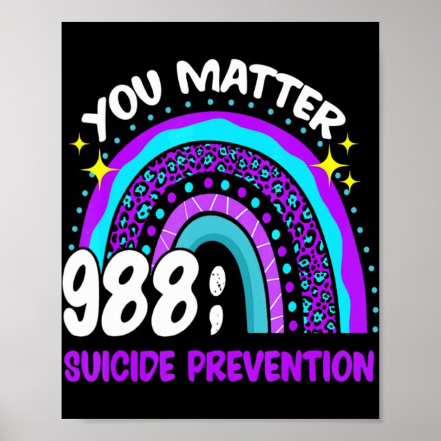 Poster You 988 Suicide Prevention Awareness Leopar  (Frente)
