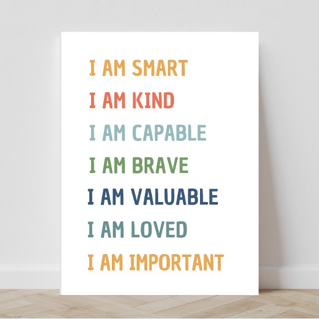 Poster You Are Affirmations Social Emotional Classroom (You Are Affirmations, Social Emotional Classroom, classroom posters, homeschool, educational,)