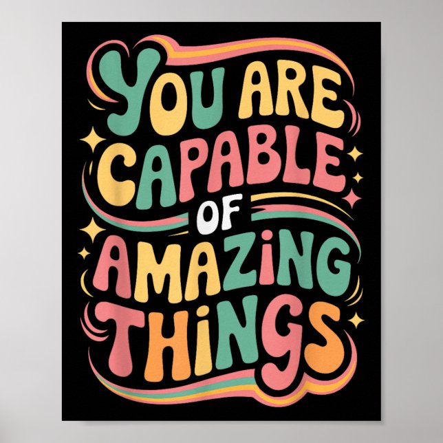 Poster You Are Capable Of Amazing Things  (Frente)