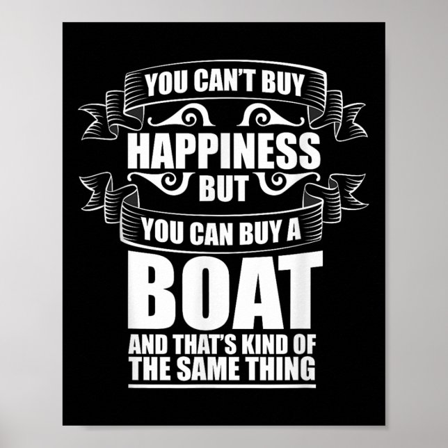 Poster You Can't Buy Hapness Gift For Boat Owner &amp; Bo (Frente)