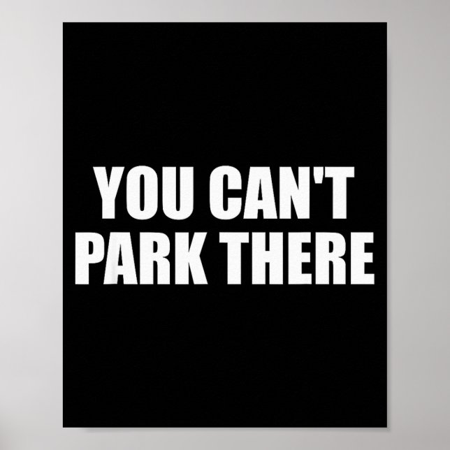 Poster You Cant Park There Funny Viral Car Meme Sarcasm M (Frente)