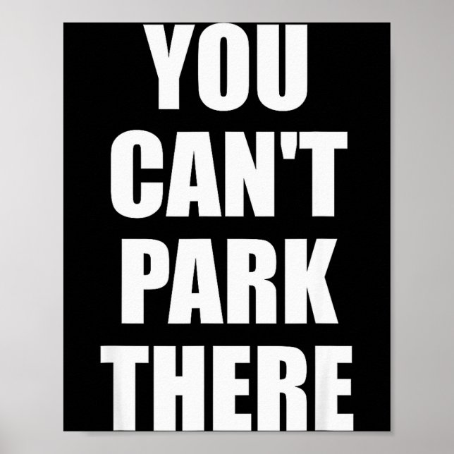 Poster You Cant Park There Funny Viral Car Meme Sarcasm M (Frente)