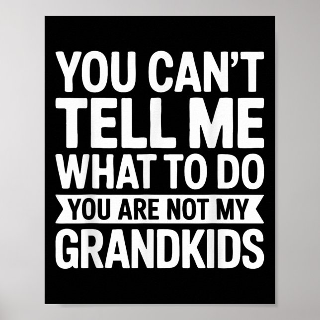 Poster You Can't Tell Me What To Do You Are Not My Grandk (Frente)