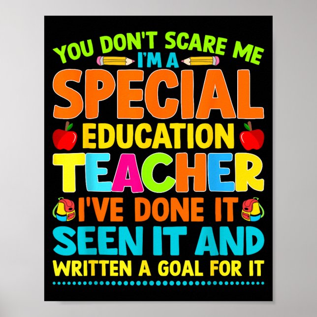 Poster You Don't E Me I'm A Special Education Teacher Men (Frente)