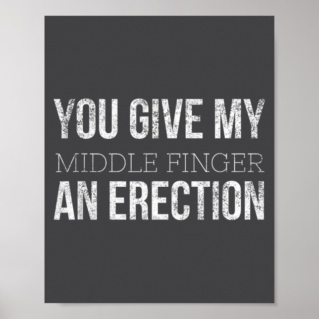 Poster You Give My Middle Finger An Erection Angry Rage F (Frente)
