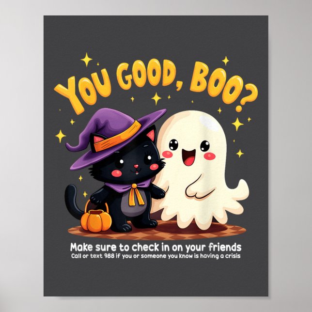 Poster You Good, Boo_ Suicide Prevention Halloween Mental (Frente)