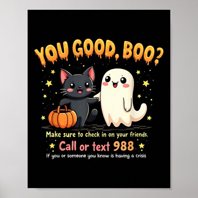 Poster You Good, Boo_ Suicide Prevention Mental Health Ha (Frente)