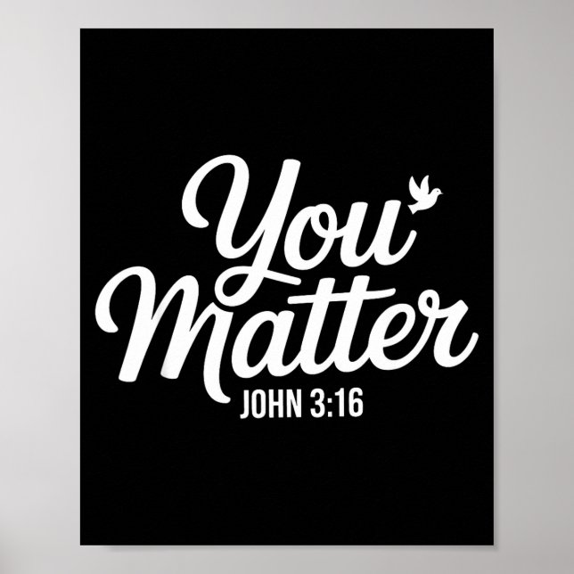 Poster You John 3 16 Bible Verse Christian Faith Quote  (Frente)