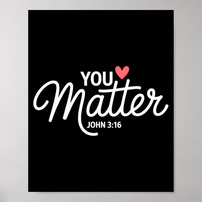 Poster You John 3 16 Bible Verse Christian Faith Quote  (Frente)