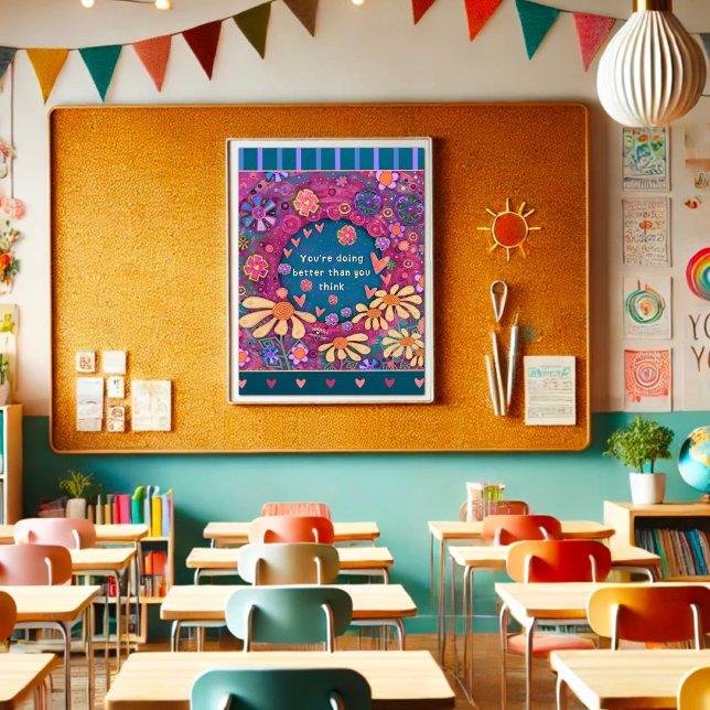 Poster You’re Doing Better Than You Think Motivational (Criador carregado)