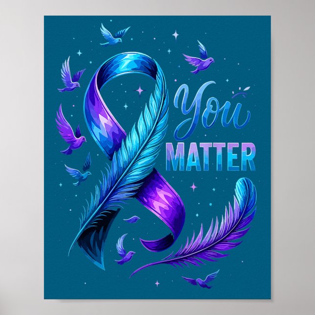 Poster You Suicide Awareness Ribbon Butterfly For Women M (Frente)