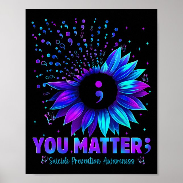 Poster You Sunflower Suicide Prevention Awareness Men Wom (Frente)