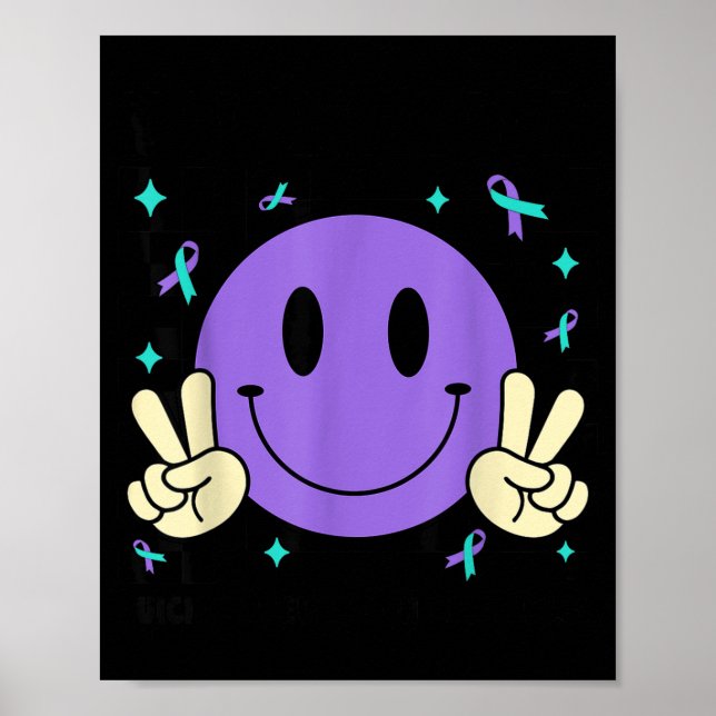 Poster You Teal Purple Ribbon Suicide Prevention Awarenes (Frente)