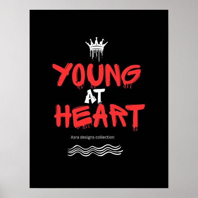 Poster Young at Heart – Timeless Positive Mindset WallArt (Frente)