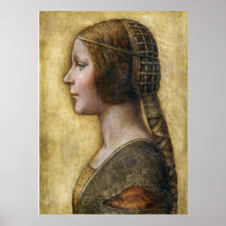 Poster Young Fiancée (1495). Pintado por Leonardo da Vinc