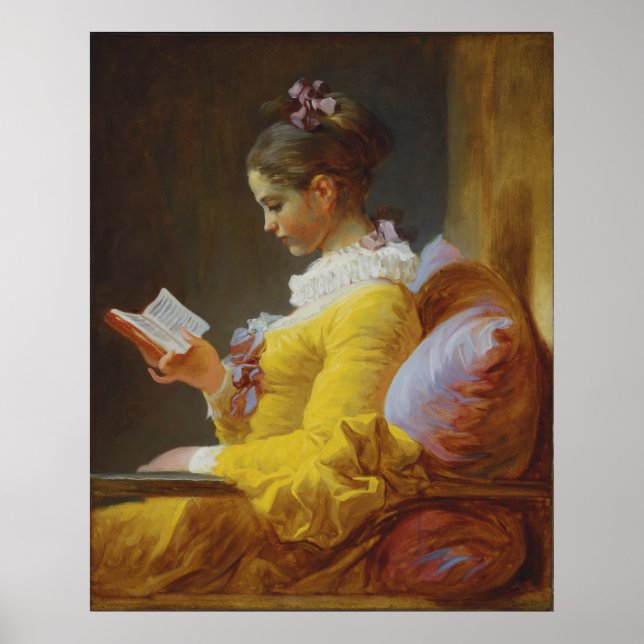 Poster Young Girl Reading - Jean Honoré Fragonard (Frente)