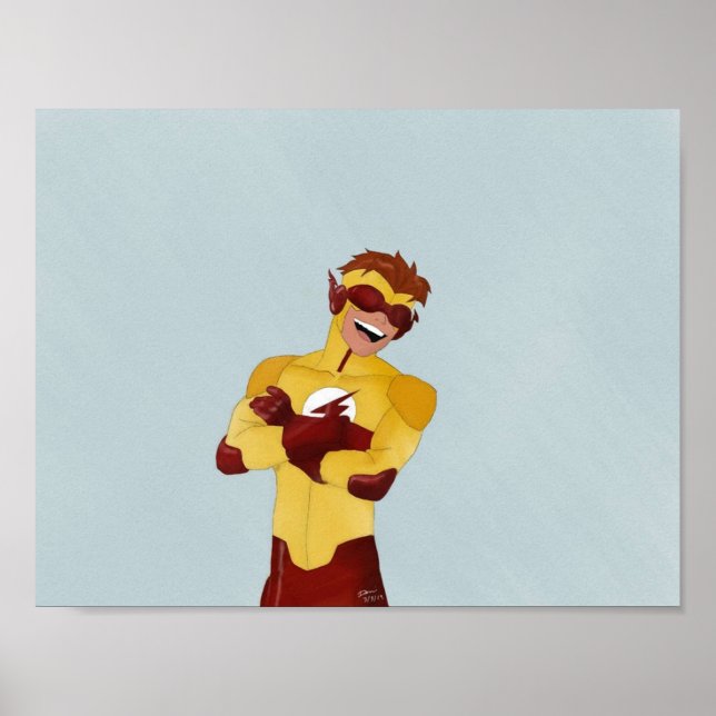 Poster Young Justice Wally West (Frente)