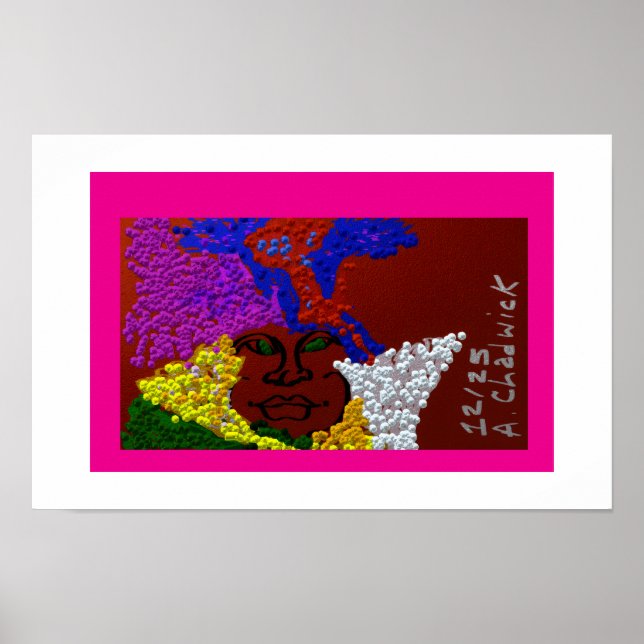 Poster Young Woman in the Flower Mist (Frente)