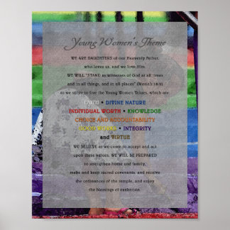 Pôster "Young Women Theme" Painting Series Document