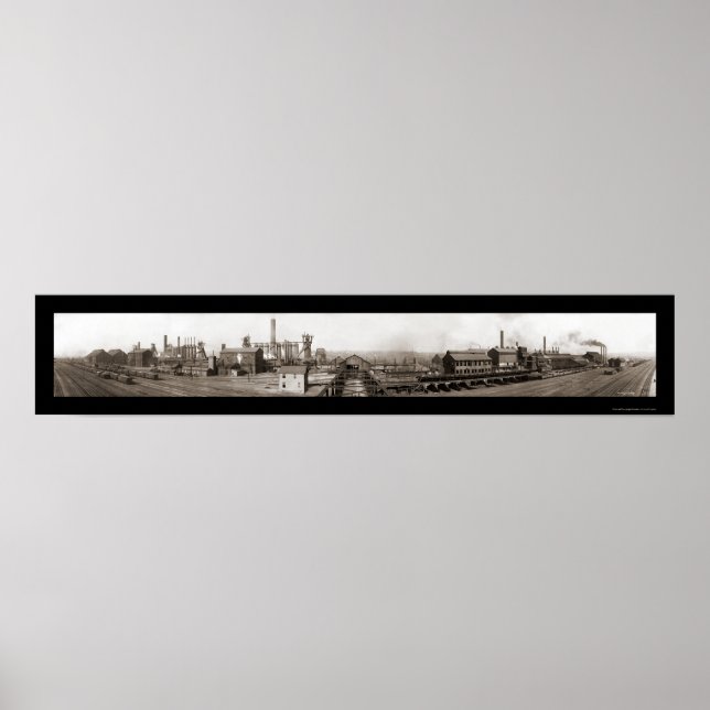 Pôster Youngstown OH Steel Foto 1910 (Frente)