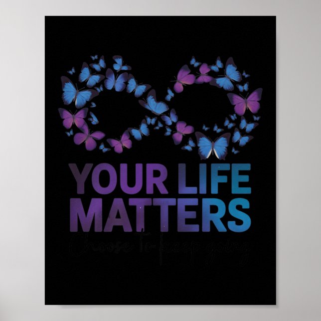 Poster Your Life Choose To Keep On Going Suicide Preventi (Frente)