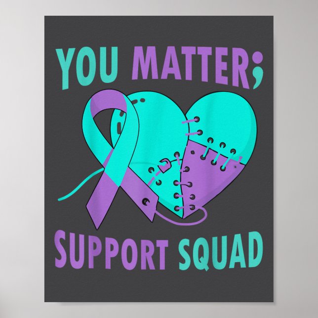 Poster Your Life S Semicolon Suicide Prevention Awareness (Frente)