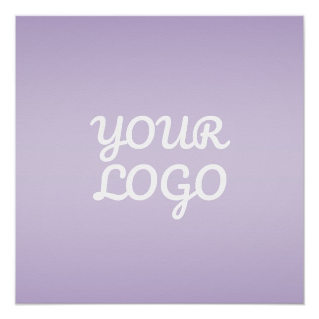 Pôster Your Logo & Modern Simple Ombre | Lavender (Frente)