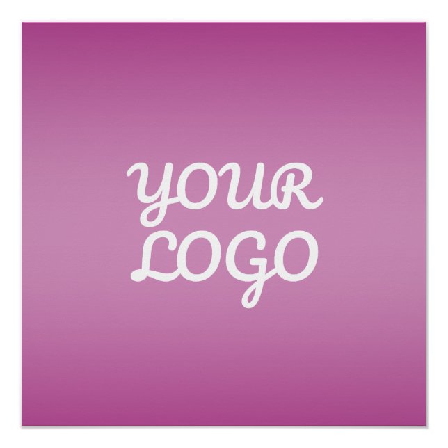 Pôster Your Logo & Modern Simple Ombre | Purple (Frente)
