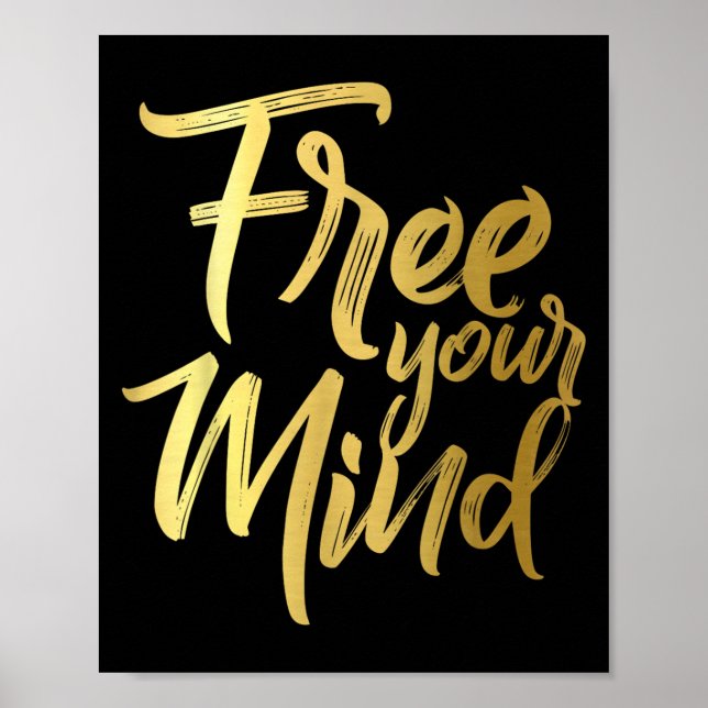 Poster Your Mind Golden Quote  (Frente)