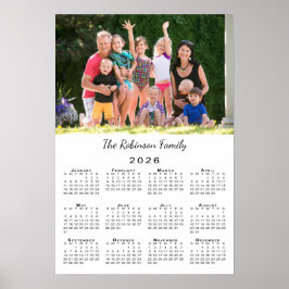Poster Your Photo and Name Custom 2026 Calendar