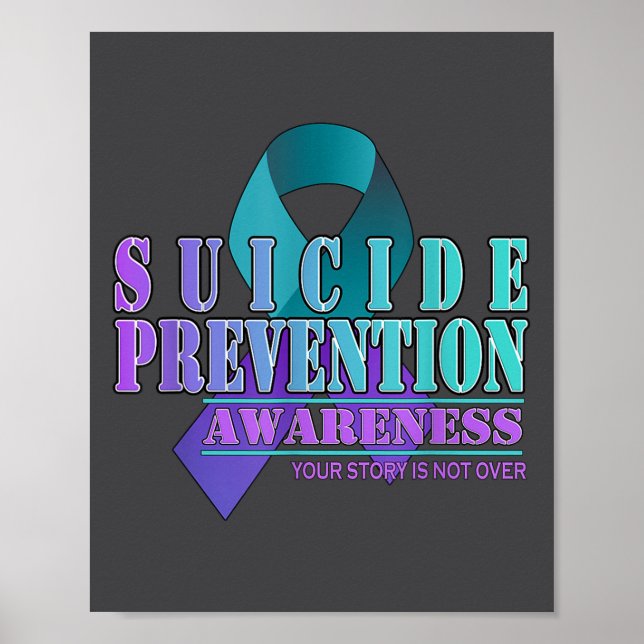 Poster Your Story Is Not Over Stay Suicide Prevention Awa (Frente)
