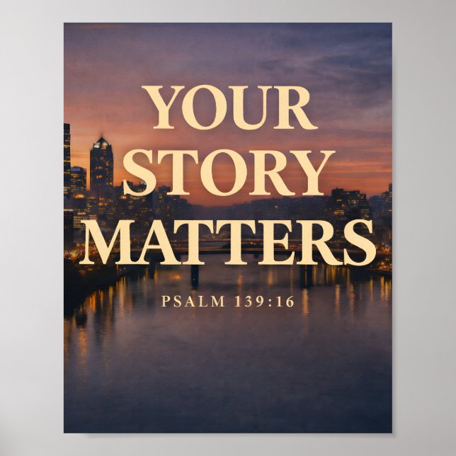 Poster Your Story Matters Christian Skyline Design (Frente)