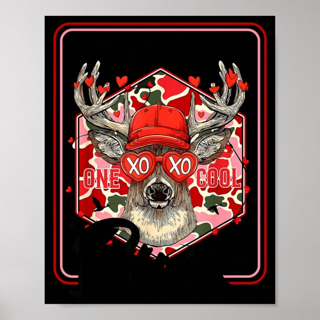 Poster You're One Cool Buck Camouflage Valentine's Day Hu (Frente)