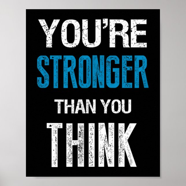 Poster You're Stronger Than You Think Motivational  (Frente)