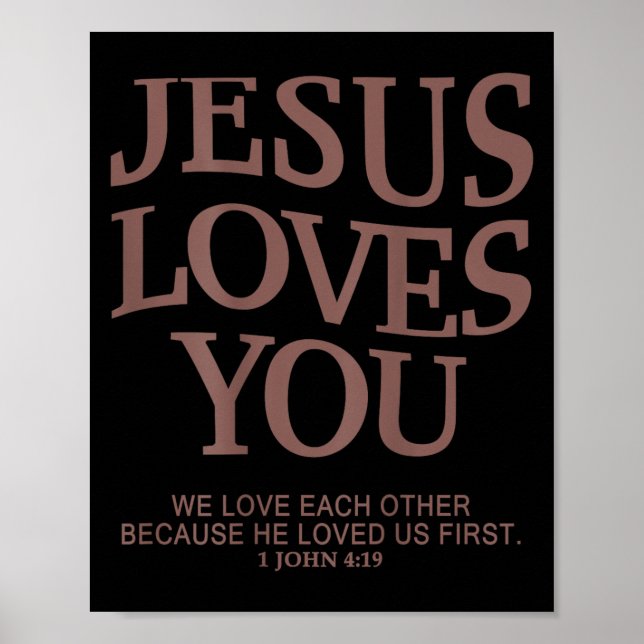 Poster Youth Jesus Love You Christian God Good Boy Son Me (Frente)