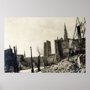 Pôster Ypres from Rue de Ville, June 1915