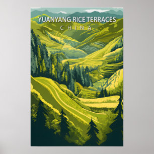 Poster Yuanyang Rice Terrace China Viagem