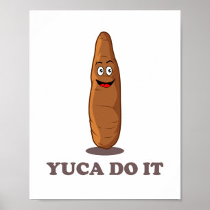 Poster Yuca Faz Isso - Engraçado Kawaii Yuca Pun