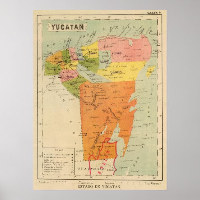 Poster Yucatan, México 2 (Frente)