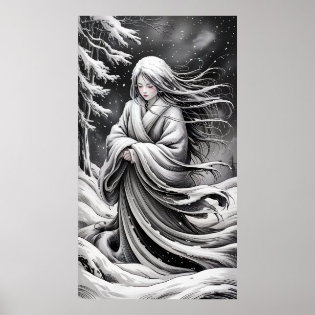 Poster Yuki-Onna: O Espírito da Neve (Frente)
