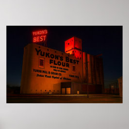 Poster Yukon' Best Flour Neon Night Artistic View 