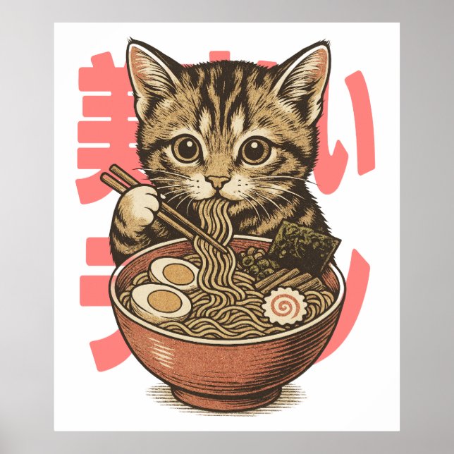 Poster Yummy Ramen Kitten Matt (Frente)