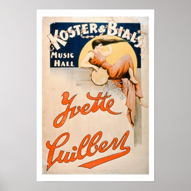 Poster "Yvette Guilbert (c.1869-1944) em Koster e Bial" (Frente)