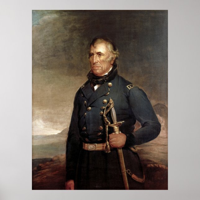 Pôster ZACHARY TAYLOR Retrato de Joseph Henry Bush Impres (Frente)