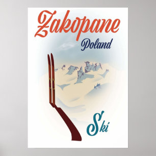 Poster Zakopane Polônia ski