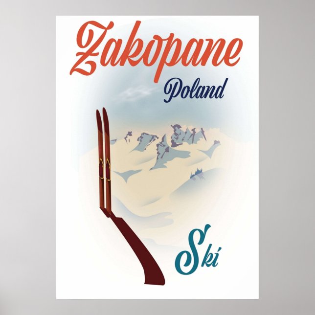 Poster Zakopane Polônia ski (Frente)