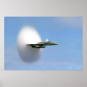 Pôster Zangão FA-18 que quebra a barreira sadia (7 de