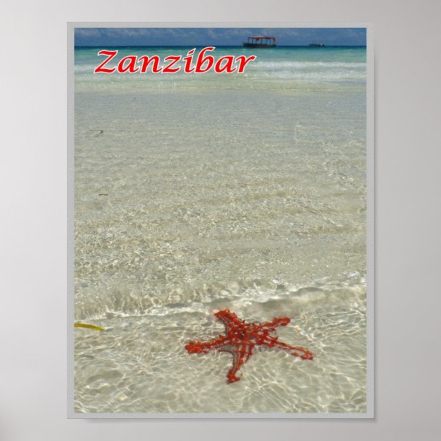 Poster Zanzibar - Sea View - Starfish - (Frente)
